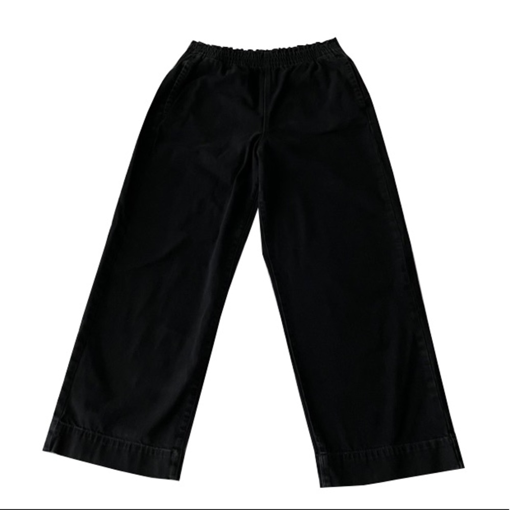 American Eagle Black Pull On High Rise Baggt Straight Leg Jeans